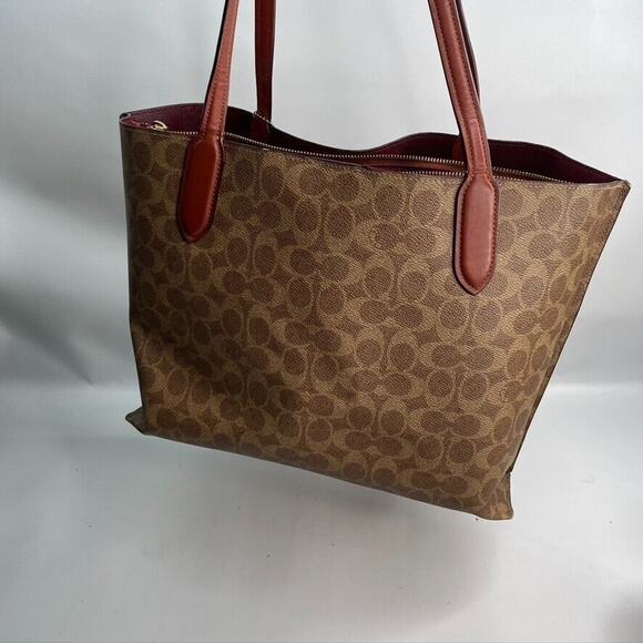 Coach Willow Tote In‎ Signature Canvas C0693 Retail $350 Good Condition - Picture 3 of 8